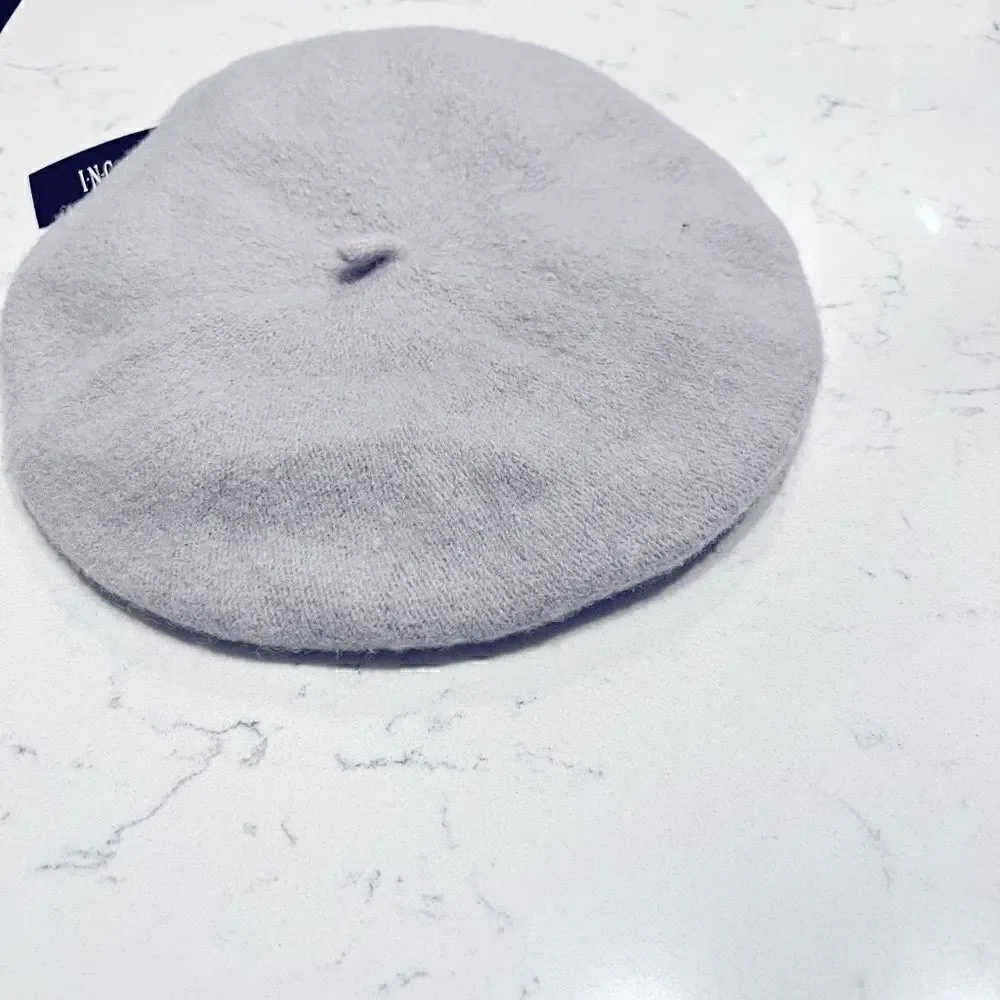 NWT INC International Concepts Solid Beret, hat beanie for women’s in Grey